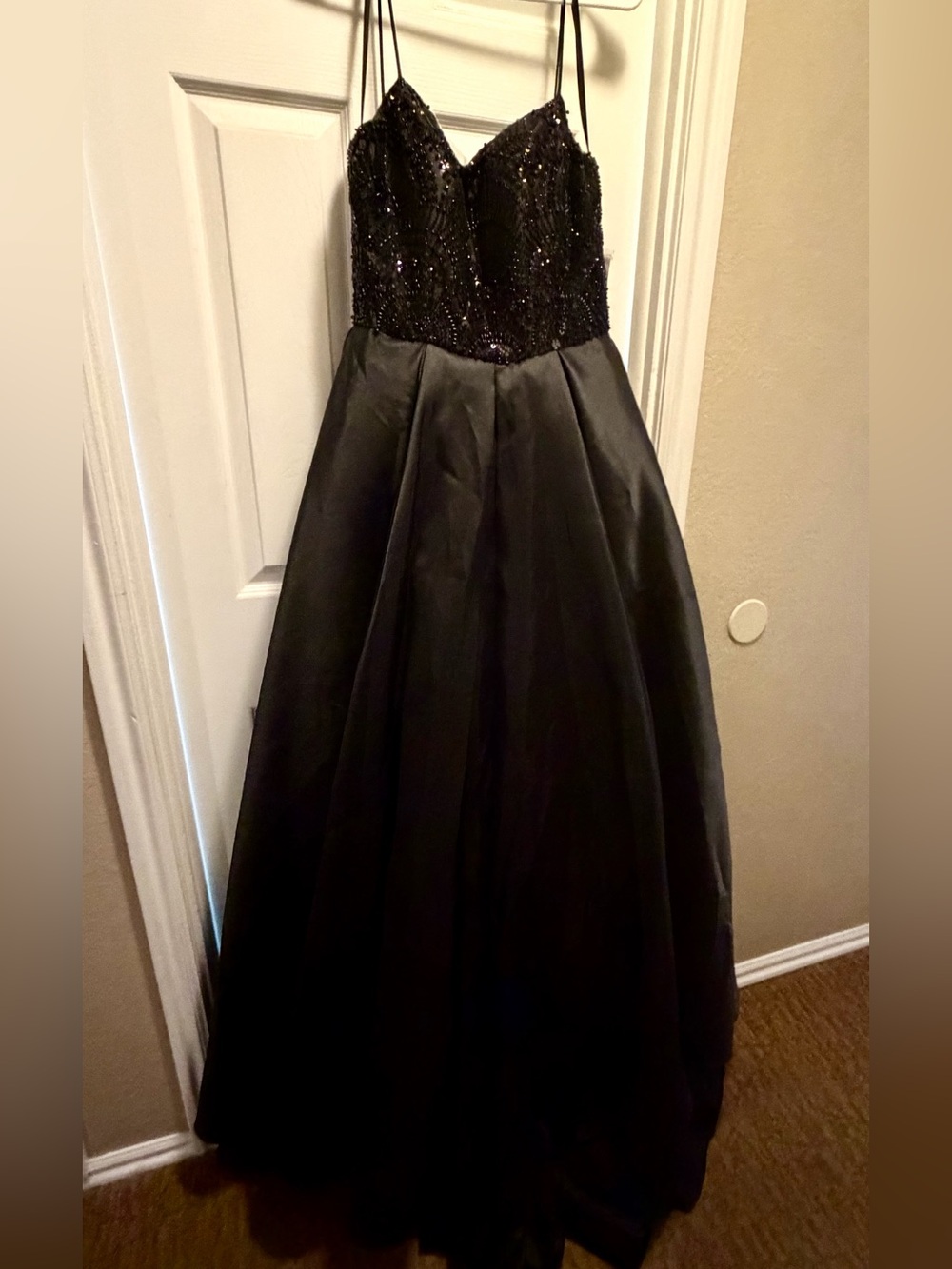 Jovani 44587 Black Sequin Ball Gown